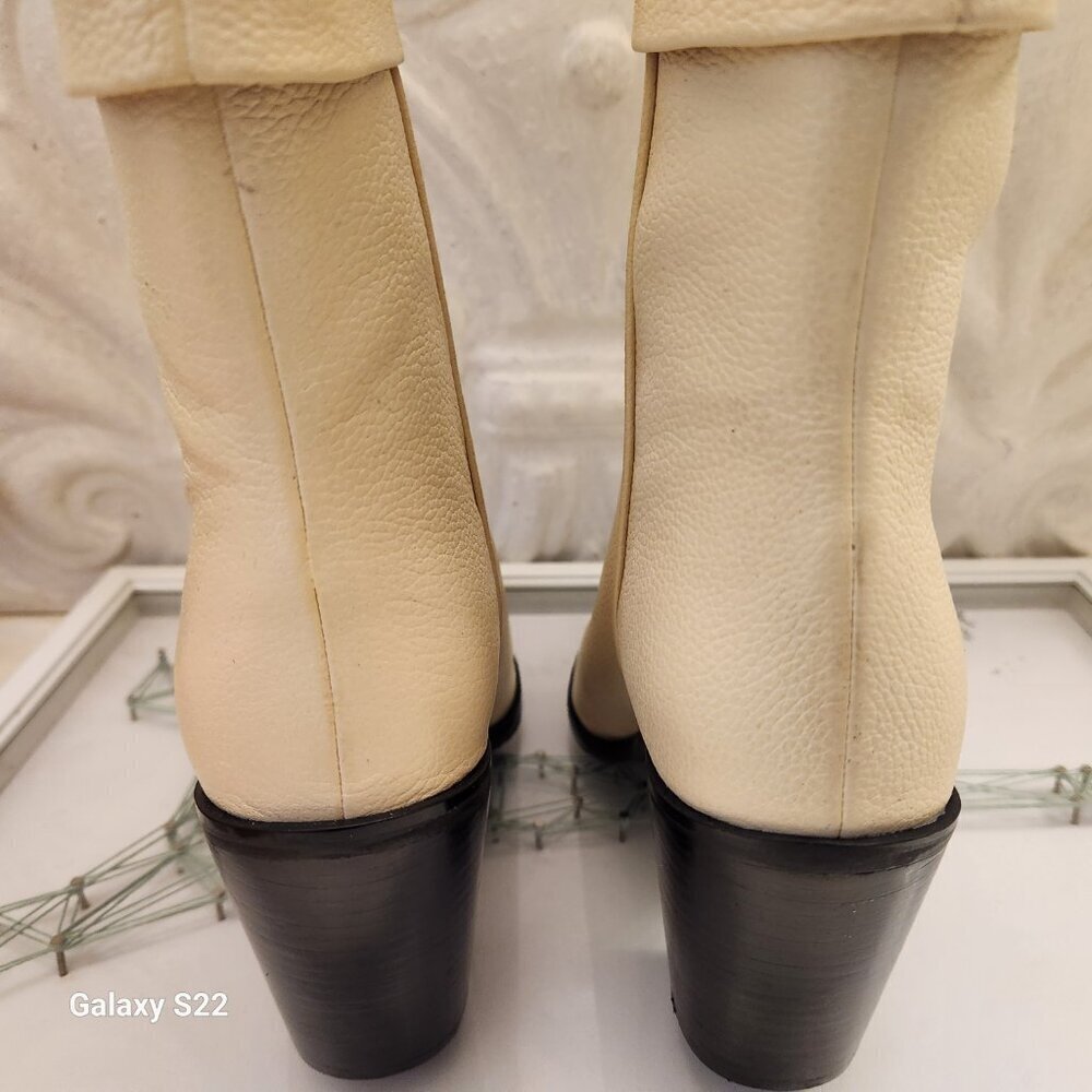 Lisa Vicky Cream "Mae-V" Soft Tumble Leather Boots. NIB. Size 9 - Picture 7 of 10